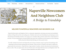 Tablet Screenshot of napervillenewcomersandneighborsclub.com